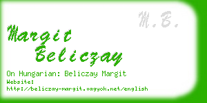 margit beliczay business card